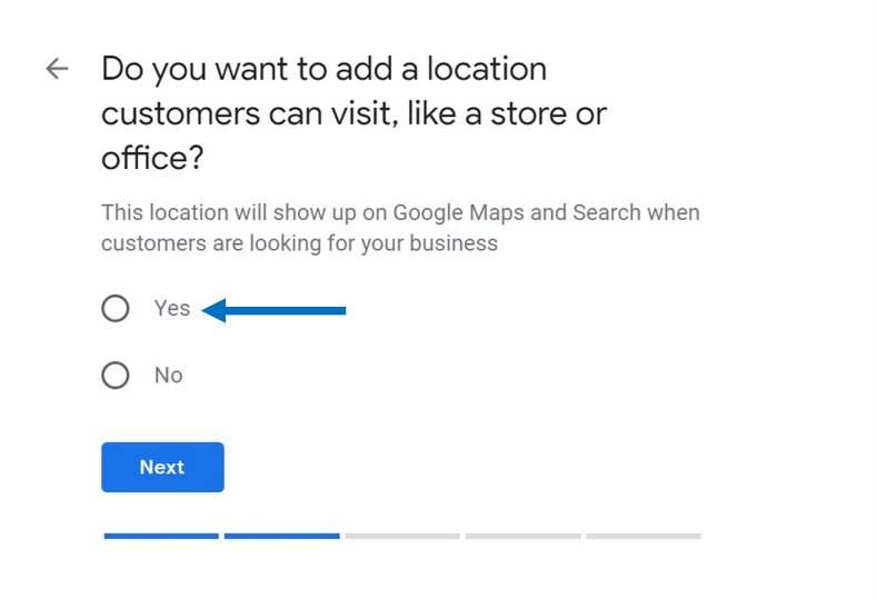 Google My Business Location