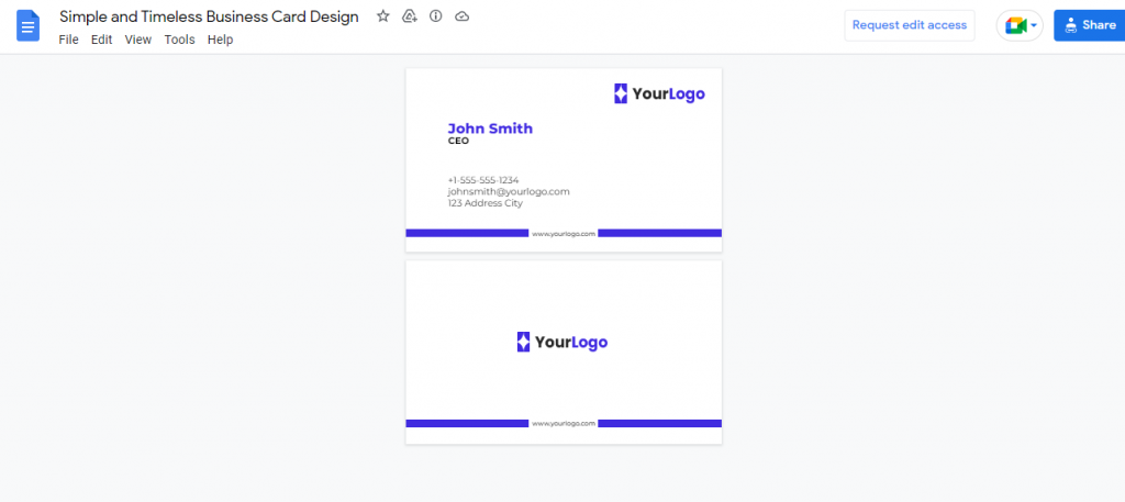 How to Create a Business Card on Google Docs