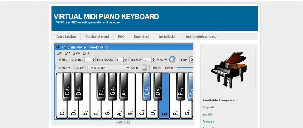 Virtual MIDI Piano Keyboard