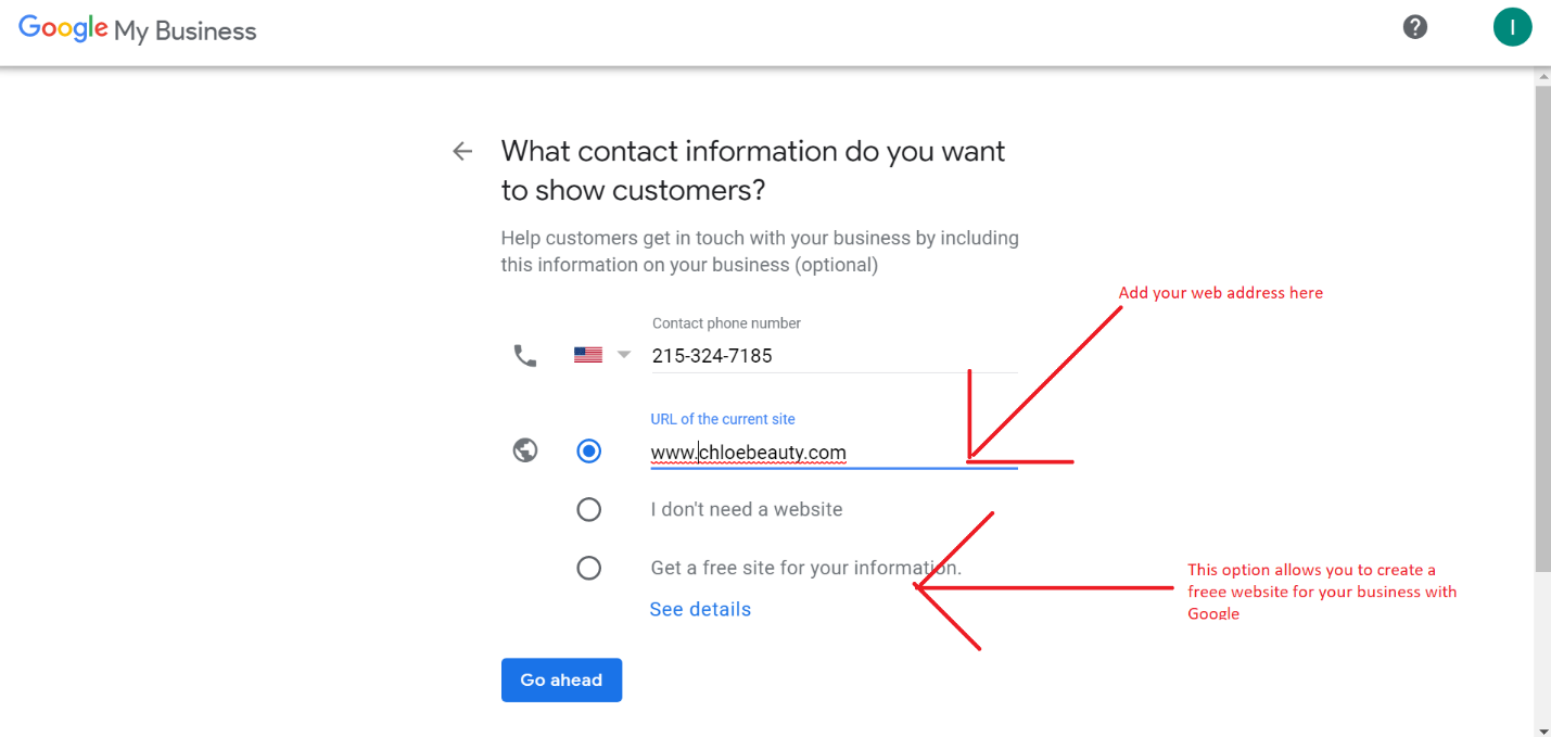 Adding Contact Information