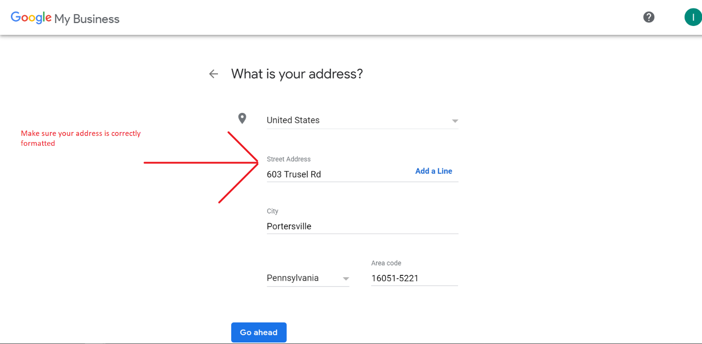 Adding Your Physical Address